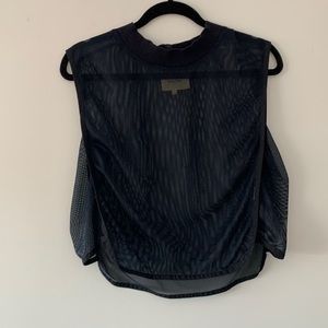 Nanushka navy mesh shirt
